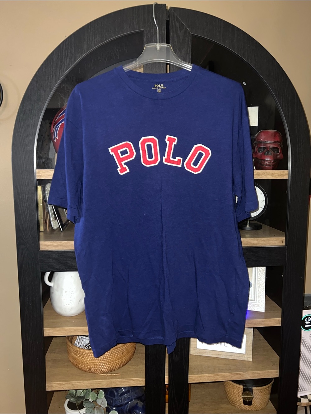 Polo by Ralph Lauren Royal Blue Tee with Red Logo XLT